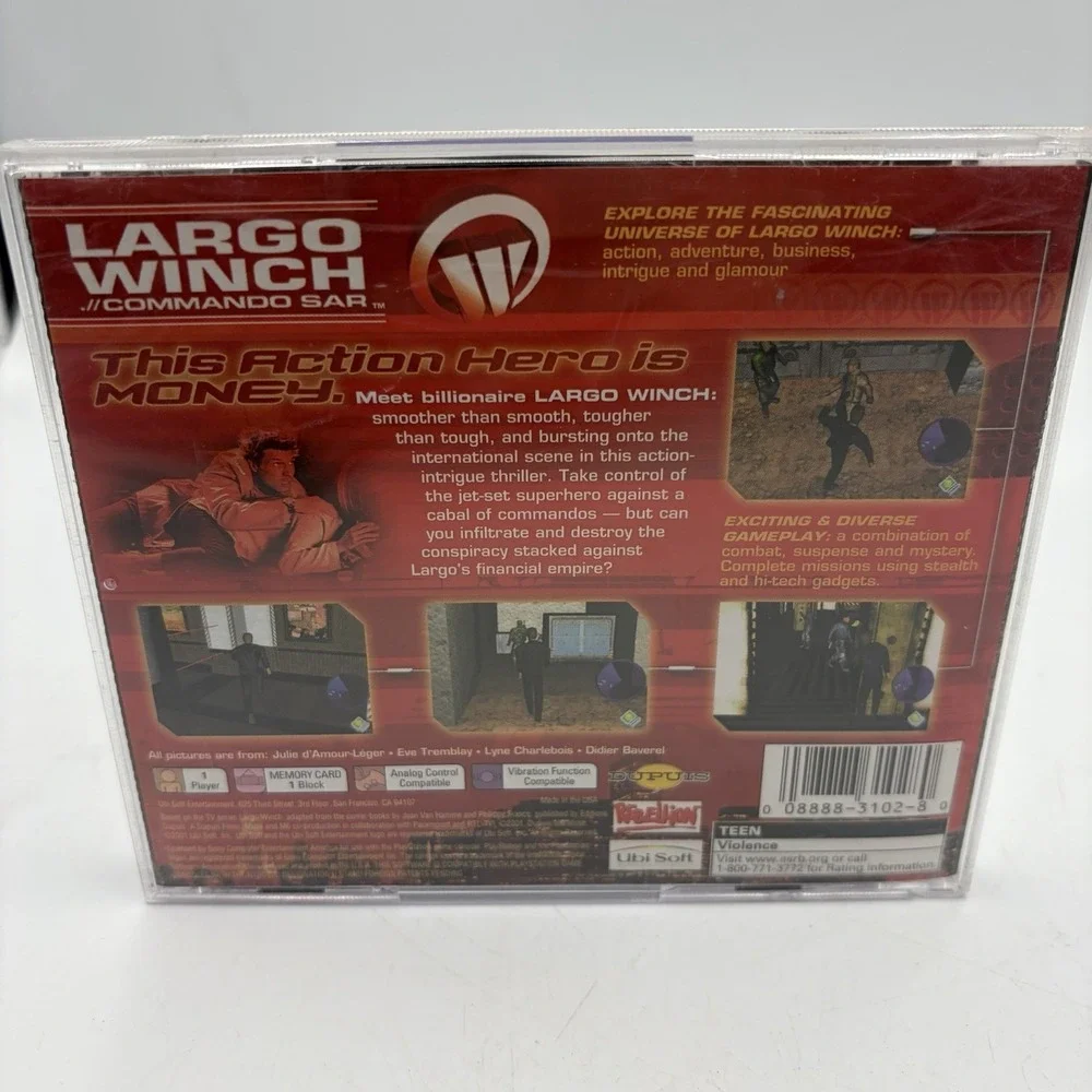 Largo Winch Commando SAR for PlayStation 1 Complete CIB Tested Working